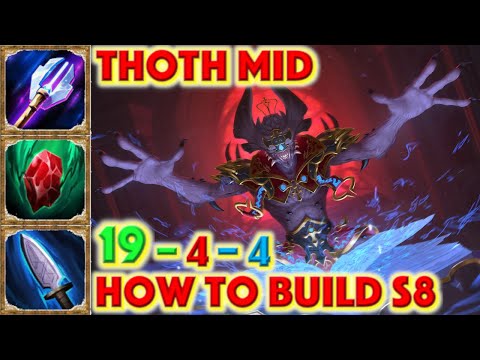 SMITE HOW TO BUILD THOTH - Thoth Mid Build Season 8 Conquest + How To Book of Nightmares Thoth Skin