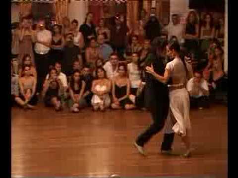 Adrian Veredice  and  Alejandra Hobert  are  dancing  to  the  tango  "  Tristeza Marina  "  by  José García  at  Istanbul Tango Festival  in  2008