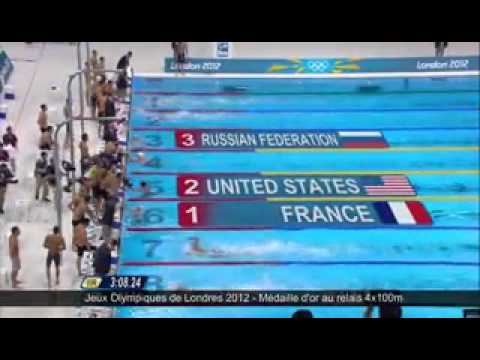 Cinq victoires françaises en natation au relais 4x100 m