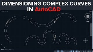 DIMENSIONING COMPLEX CURVES IN AUTOCAD |  AUTOCAD DIMCURVE