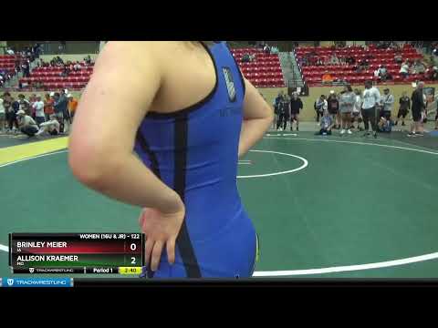 122 Lbs Cons. Round 3 - Brinley Meier, IA Vs Allison Kraemer, MO 180d