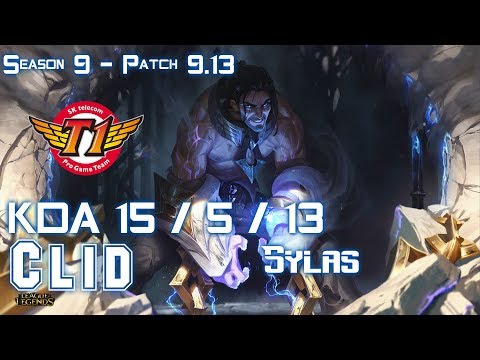 SKT T1 Clid SYLAS vs GRAGAS Jungle - Patch 9.13 KR Ranked