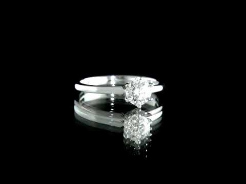 SR1028 0.59 Six Claw Solitaire Diamond Engagement Ring