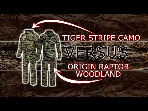 Tiger Stripe Vs Origin Raptor Woodlands Made in the USA