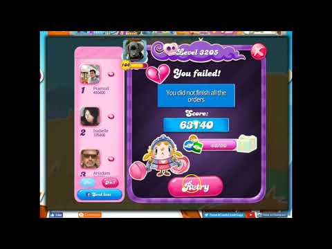 Candy Crush Level 3205 Talkthrough, 22 Moves 0 Boosters