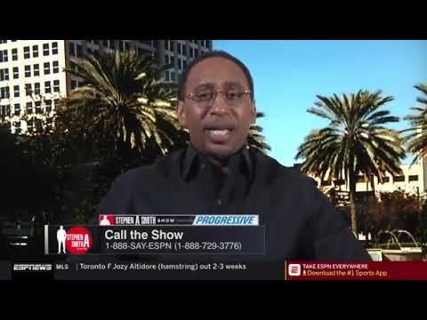 Stephen A  Smith reacts to Raptors vs  76ers