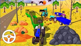 "New Tractor Trolley Simulator Gameplay | Sand & Stone Loading Challenge | Farming Game 2025"