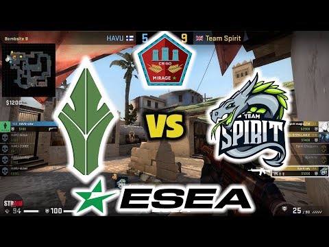 HAVU vs Team Spirit Highlights [Mirage] - ESEA MDL S32 Semi Final