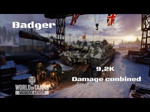 Badger in acantilado:9,2K damage conbined :Wot console - World of Tanks