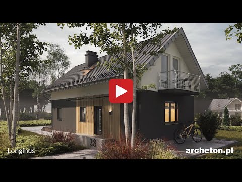 Projekt domu Longinus - archeton.pl - z poddaszem użytkowym 112 m2