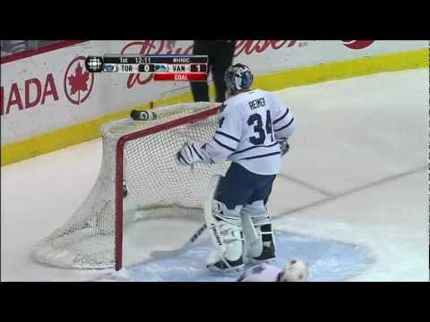 Canucks Vs Leafs - Alex Burrows 1-0 Goal - 02.18.12 - HD