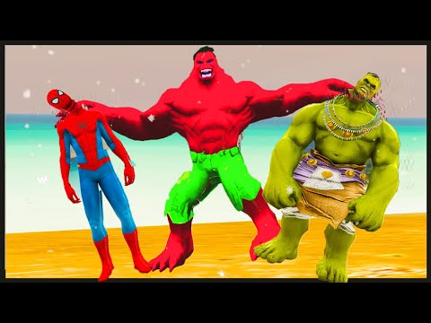 HULK 2099 VS ULTIMATE HULK VS SPIDERMAN - EPIC BATTLE