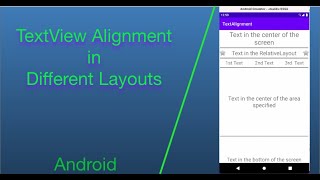 How to centre align Text in TextView for different layouts in Android Studio - Android Basics