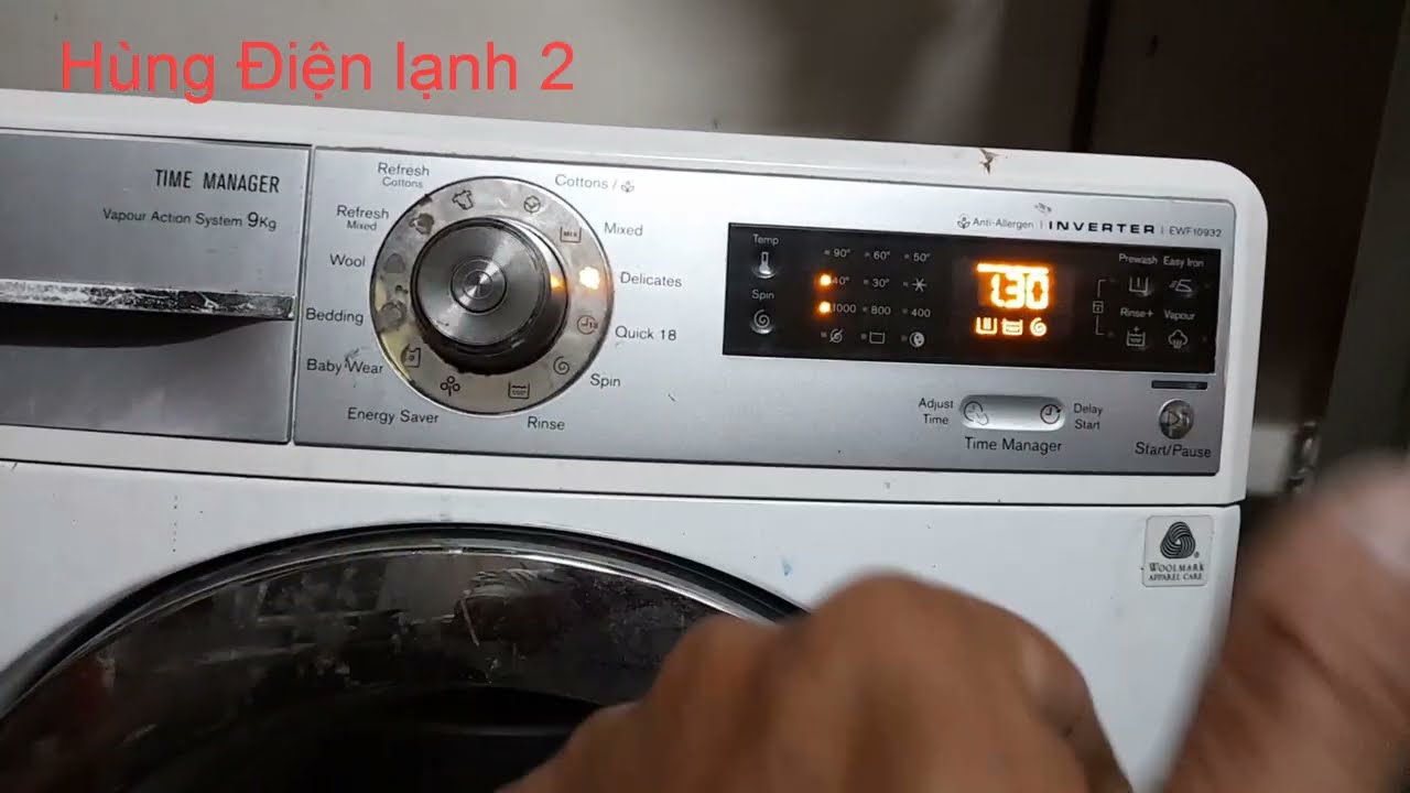 Hướng dẫn Test lỗi kiểm tra máy giặt Eletrolux EWF10932