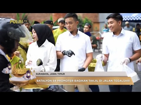 BERBAGI BERKAH BULAN RAMADAN, AKPOL 2023 BATALYON 54 PROMOTER BAGIKAN TAKJIL