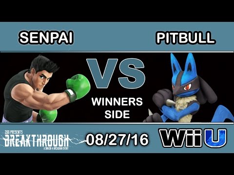 2GG: Breakthrough - TG | Senpai (Little Mac) Vs. A2 | Pitbull (Lucario) Winners Side - Smash Wii U
