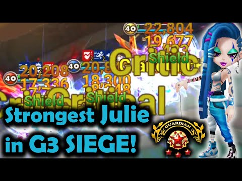 STRONGEST JULIE Meets G3 Siege Vs Doubt and Drachen Odins - Summoners War