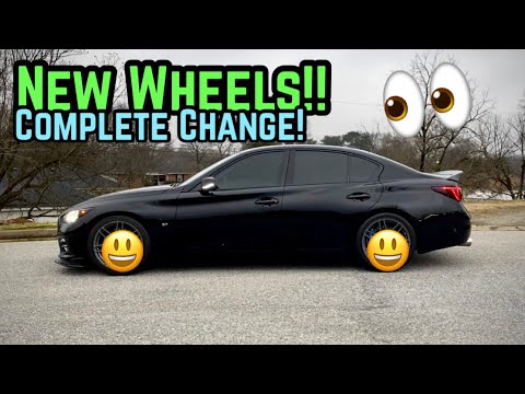 Q50 Gets NEW wheels and it looks GOOD!! New Wheel Reveal