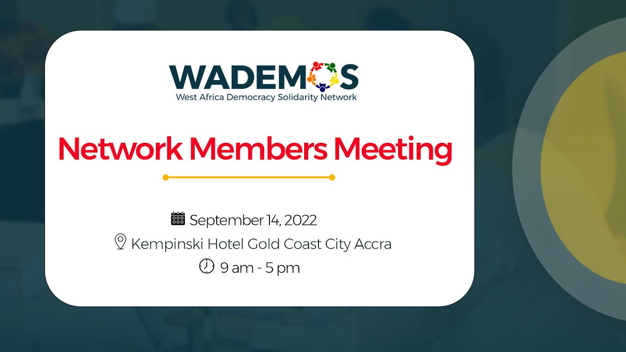 A wrap of WADEMOS Network Members Meeting on Wednesday, September 14, 2022.