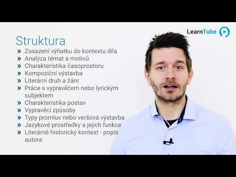 ANALÝZA UMĚLECKÉHO TEXTU - Maturita z češtiny - Ústní zkouška - Tomáš Ficza 💙 LearnTube.cz