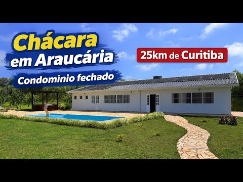 CHÁCARA À VENDA EM ARAUCÁRIA PR, CONDOMÍNIO FECHADO COM PISCINA, SAUNA E CAMPO | PORTEIRA FECHADA