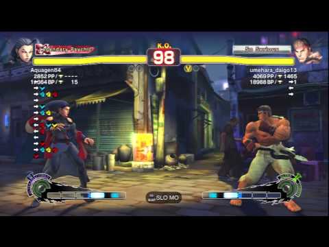 Aquagen84 (Rose) Vs umehara_daigo13 (Ryu) SSF4 AE Ranked Matches - PSN