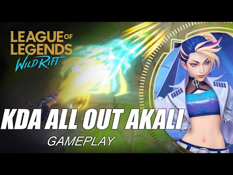 KDA All Out Akali Gameplay - WILD RIFT