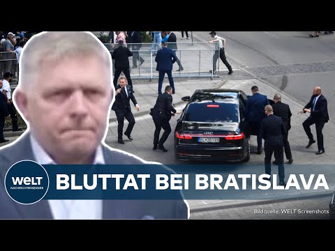 BLUTTAT BEI BRATISLAVA: Schüsse! Slowakischer Regierungschef Robert Fico lebensgefährlich verletzt