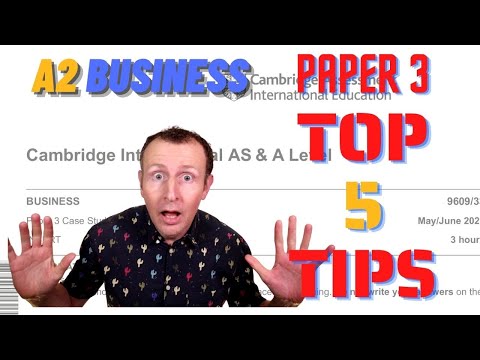 A level Business A2 Paper 3 Top 5 Tips for Survival and Success CAIE Cambridge International