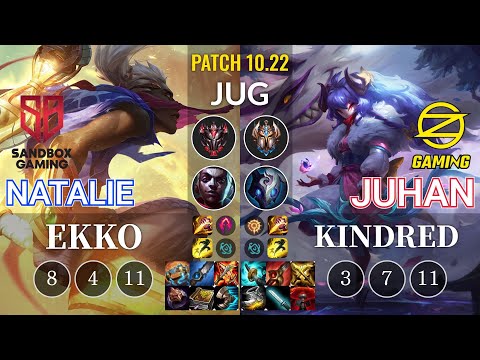 SB Natalie Ekko vs OZ Juhan Kindred Jungle - KR Patch 10.22