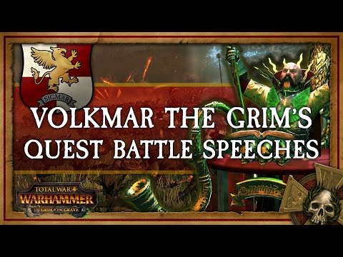 ALL VOLKMAR THE GRIM'S QUEST BATTLE SPEECHES|  Total War: WARHAMMER