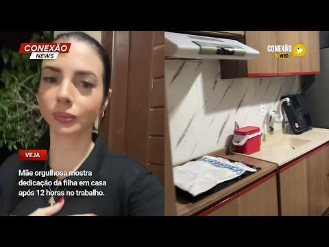 Vídeo: Mãe orgulhosa mostra dedicação da filha em casa após 12 horas no trabalho.