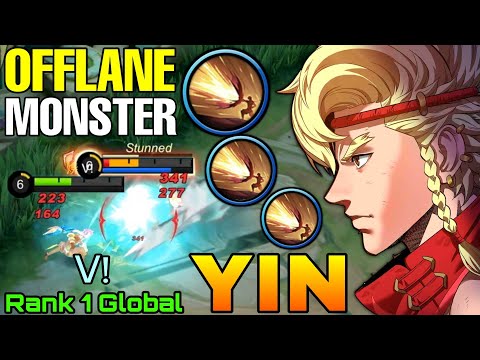 Deadly Charged Punch! Yin Offlane Monster! -  Top 1 Global Yin by V! - Mobile Legends