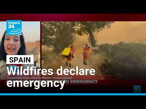 'It smells of burning': Thousands evacuated as wildfires rage around Madrid