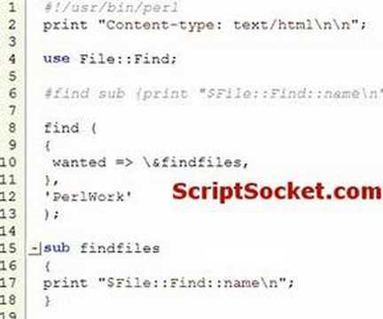 Perl Tutorial 66 - File::Find - Find Files & Directories