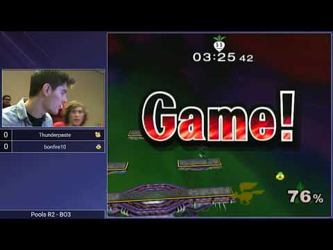 CT GamerCon 2 SSBM - ThunderPaste (Fox) vs. bonfire10 (Sheik) - Melee Pools