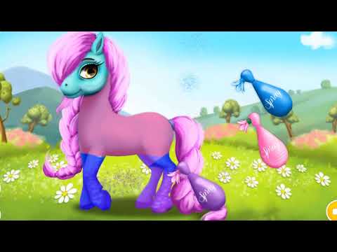 Fun Animal Horse Care Kids Games   Pony Girls Horse Care Resort 2 Gameplay Video By TutoTOONS