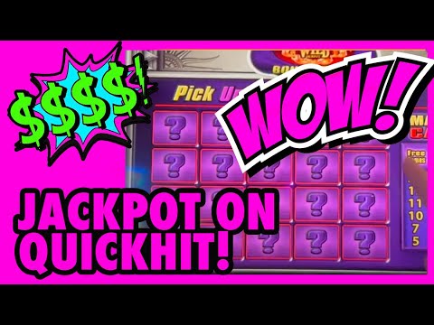 JACKPOT ON INCREDIBLE LINE HIT!! QUICKHIT!