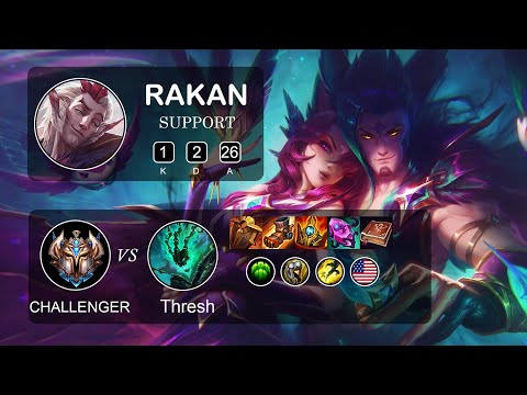 Support Rakan vs Thresh - LOL NA Challenger - Patch 11.17