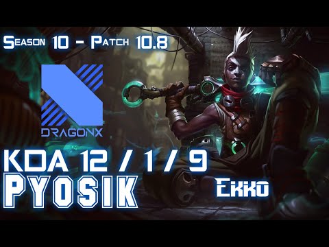 DRX Pyosik EKKO vs KINDRED Jungle - Patch 10.8 KR Ranked