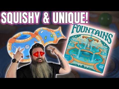 Beautiful Tile Drafting! - Fountains Board Game review