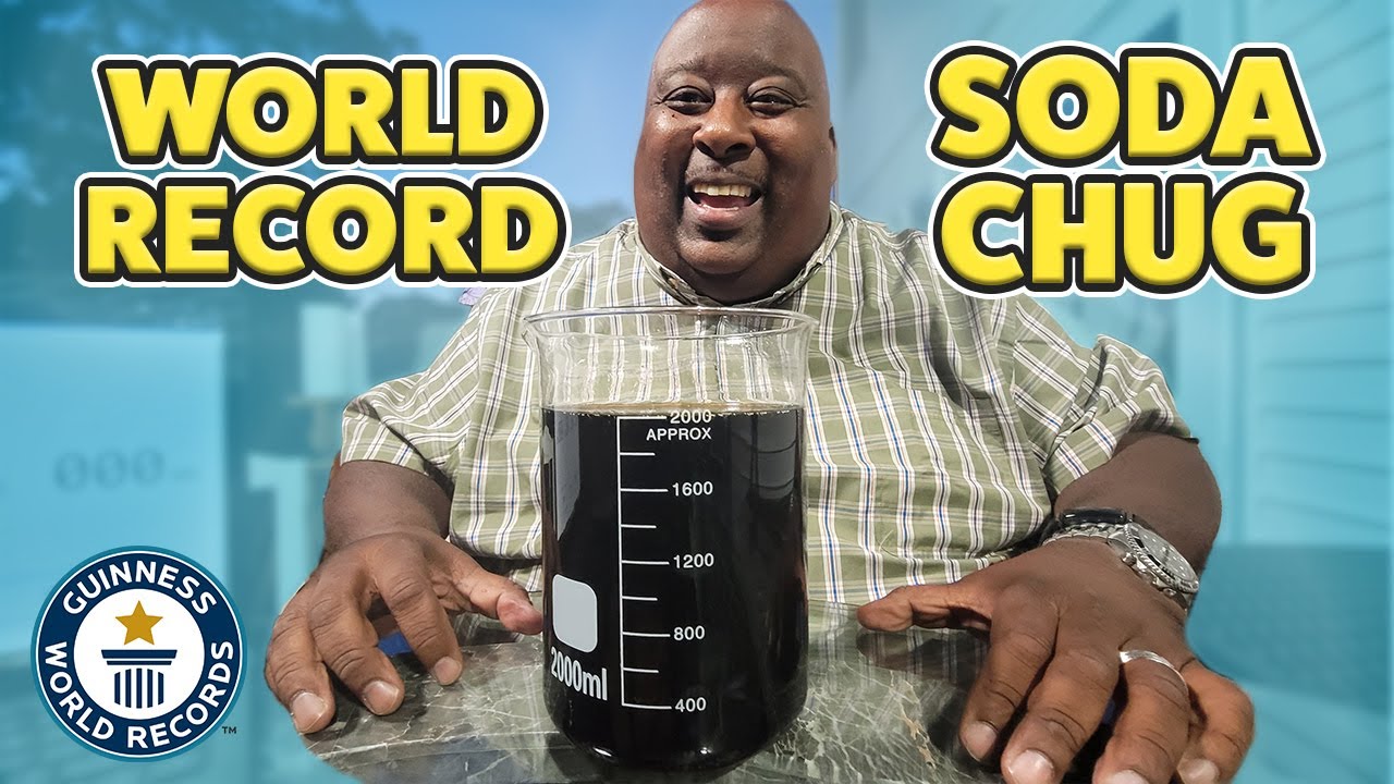 Fastest 2L SODA CHUG with Badlands - Guinness World Records