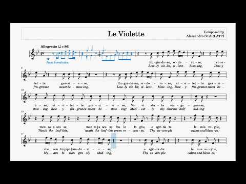 Le Violette (A. Scarlatti) | B♭Major | ABRSM Grade 5 | List A | 86 bpm | Sing-Along
