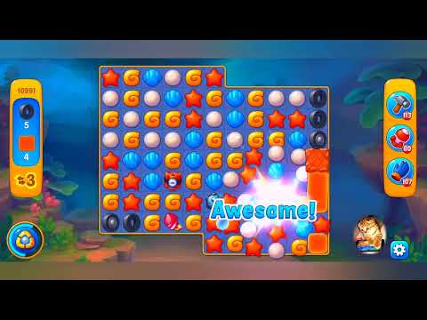 фишдом 2022  #  10991 уровень - прохождение без бустеров # Fishdom,   10991  level - no Boosters.