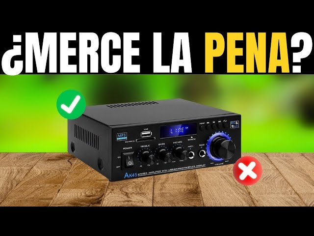 Vídeo relacionado con SIKKEBY HiFi Amplificador de audio 600W, AK45 Estéreo Bluetooth 5.0 Sonido digital Radio FM 2 canales Pantalla LCD Entrada SD/USB de alta fidelidad para coches domésticos
