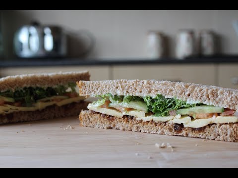 Ploughman's Sandwich Recipe: Made with Pickle, Cheddar, Mayo & Salad