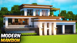 Minecraft: Large Modern Mansion House Tutorial | How to Build in Minecraft (#3)