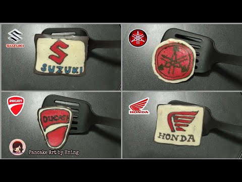 Motorcycle Brand Logo Pancake Art - Suzuki, Ducati, Honda, Yamaha