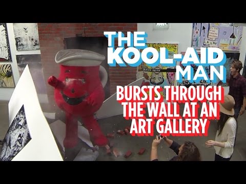 Watch The Kool-Aid Man Burst Through A Wall At An Art Gallery