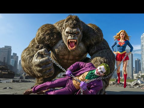 KING KONG vs JOKER: Epic Military Base Battle to Rescue SUPER GIRL!
